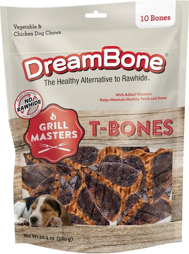 Vista 8 de DreamBone Grill Masters Ribs, masticables sin cuero crudo para perros, 5 medias rejillas