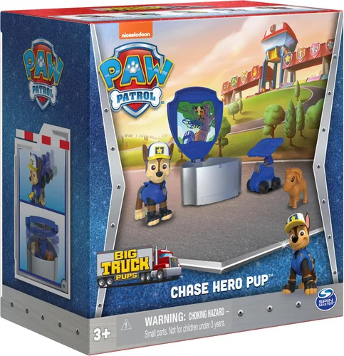 Vista 8 de Paw Patrol, Big Truck Pups Chase Figura de acción con dron de rescate con clip, cápsula del centro de comando y amigo animal, juguetes para niños