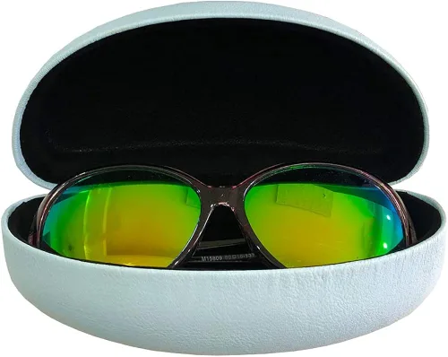 Vista 6 de CHZZMS Paquete de 2 fundas de lentes de sol grandes y rígidas, funda protectora para lentes de sol y lentes