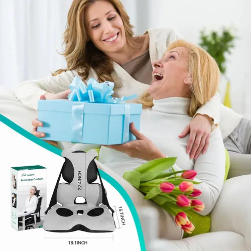 Vista 8 de Almohada de Apoyo Lumbar de Espuma Viscoelástica, Cojín para Asiento de Coche, Cojín para Silla de Oficina, Almohada de Asiento de Una Pieza, Mejora