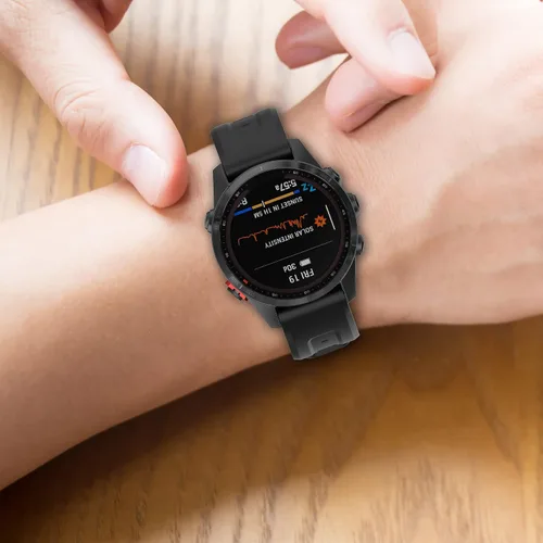 Vista 9 de Bandas compatibles con el reloj solar Garmin Instinct 2S, correa de silicona ajustable con hebilla de metal, correa deportiva para Garmin Instinct