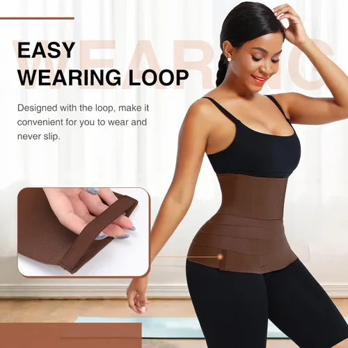 Vista 3 de FeelinGirl Waist Trainer Wrap for Women Tummy Control Waist Shaper with Loop