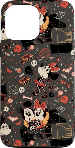 Vista 23 de iPhone 16 Disney Mickey Mouse & Minnie Mouse Scary Sweet Halloween Case