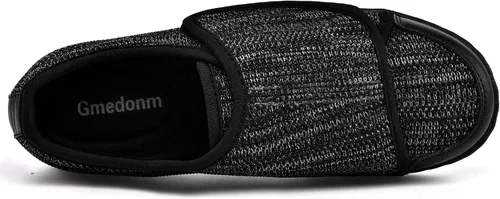 Vista 2 de Zapatos anchos para mujer con ajuste ligero para edema diabético, fascitis plantar, juanetes, artritis, pies hinchados, cojín de aire, engorde