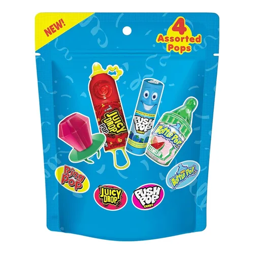 Vista 7 de Bazooka Candy Brands Caja de dulces variada – 18 paletas de dulces de verano de Ring Pop, Push Pop, Baby Bottle Pop & Juicy Drop – Caramelos