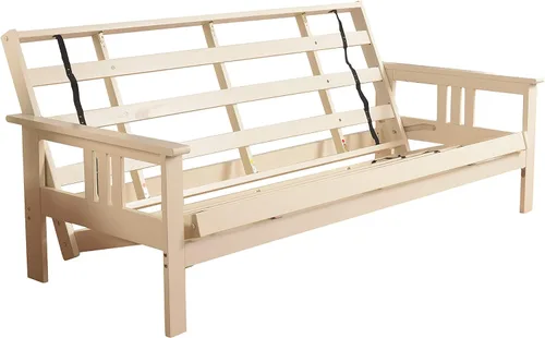 Vista 3 de Kodiak Furniture Monterey - Marco para futón, sin cajones, color blanco antiguo Solo marco