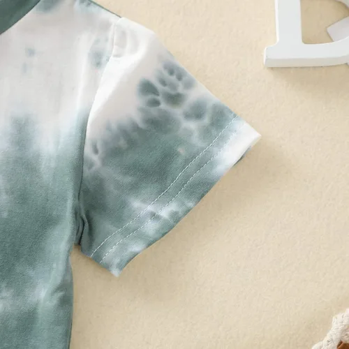 Vista 4 de Conjunto de ropa de algodón de verano de 2 piezas para bebés y niños pequeños