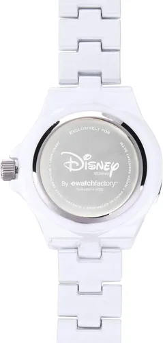 Vista 3 de Disney Reloj de pulsera analógico de cuarzo esmaltado para adultos Blanco Movimiento de cuarzo