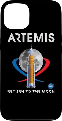Vista 7 de Funda con logotipo para iPhone 15 Pro NASA Artemis Mission SLS Moon Insignia