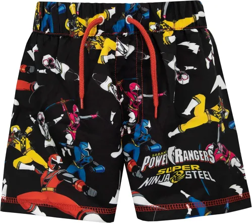 Vista 4 de Power Rangers Conjunto de natación de dos piezas de acero Ninja para niños, Rojo