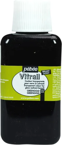 Vista 13 de Pebeo Vitrail, pintura efecto vitral, botella de 8.5 fl oz, color azul oscuro