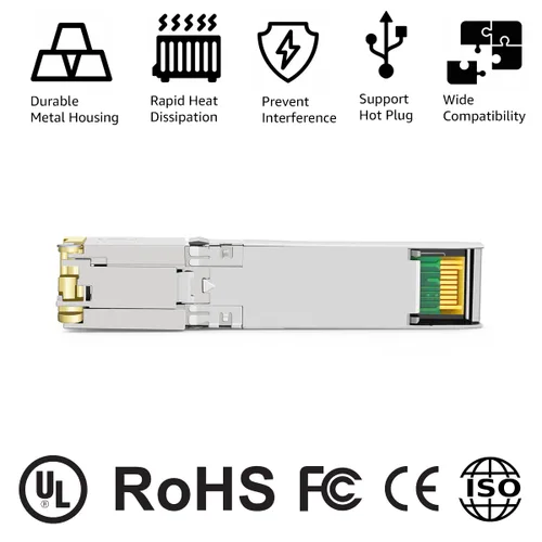 Vista 32 de Módulo transceptor de cobre 10GBASE-T SFP+ RJ45 compatible con Arista SFP-10GE-T 10G SFP+ 98.4 ft Cat6a/7 Para Arista