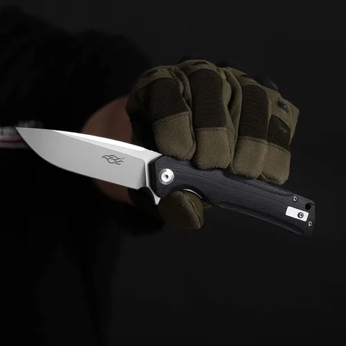 Vista 6 de Firebird GANZO FH91-BK Cuchillo plegable de bolsillo con rodamiento de bolas, hoja de acero D2, mango ergonómico G10 antideslizante con clip Negro