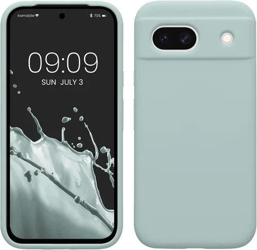 Vista 298 de kwmobile Funda Compatible con Google Pixel 6 Pro - Funda de Teléfono de Silicona TPU con Acabado Suave - Azul Caribe