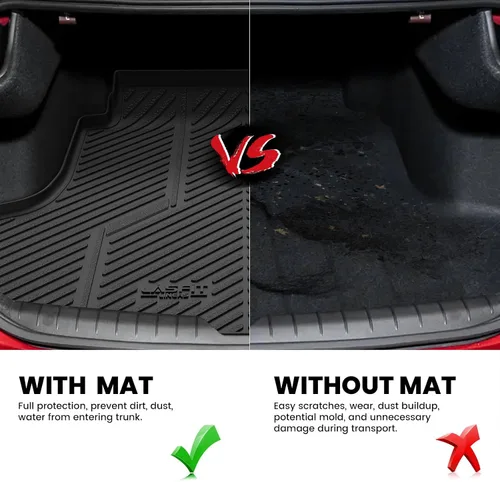 Vista 4 de LASFIT Alfombrillas para automóvil, para todo tipo de clima, elastómero termoplástico personalizable, accesorios para piso y carga de maletero