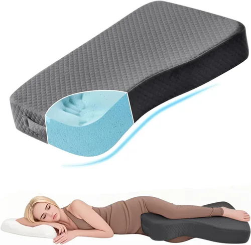 Vista 8 de Almohada de rodilla refrescante para dormir de lado, almohada de piernas 100% relleno de espuma viscoelástica para dormir de lado, almohada