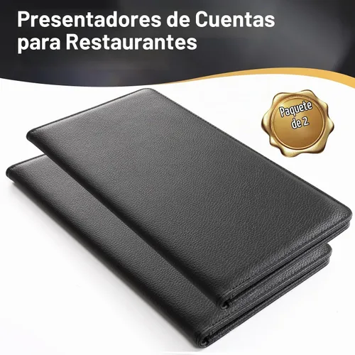 Vista 2 de CoBak Presentadores de Cheques para Restaurante, Soporte para Tarjetas de Cheques de Invitados, Soporte para Facturas de Restaurante, Presentadores
