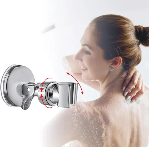 Vista 5 de Medsuo Soporte de cabezal de ducha de succión, ajustable en 360° para baño