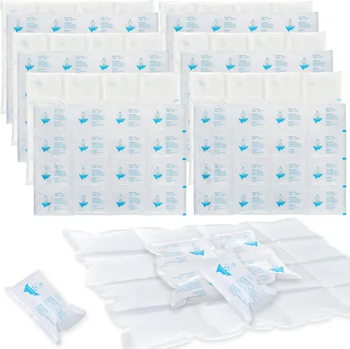 Vista 9 de Paquetes de hielo seco para el envío de alimentos congelados, paquetes de hielo para enfriadores, 12 hojas, paquetes fríos para el envío