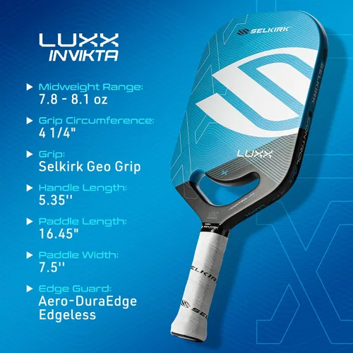 Vista 4 de 2024 Selkirk LUXX Control Pickleball Paddle Florek Carbon Fiber Pickleball Paddle with a Polypropylene X7 Core The Pickle Ball Paddle Designed