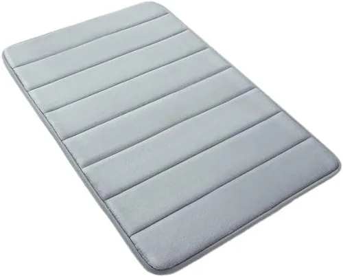 Vista 3 de Alfombra De Baño De Espuma Viscoelástica, Alfombrilla De Baño Extrasuave Y Antideslizante, Alfombras De Baño Súper Absorbente