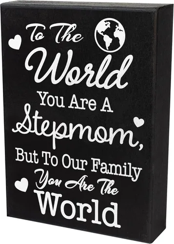 Vista 7 de JennyGems Regalos para madrastra, To the World You Are a Stepmom, But To Our Family You Are the World, regalos para madrastra, regalos