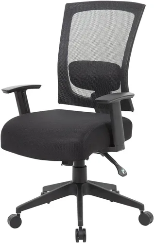 Vista 4 de Mesh Back Task Chair Black Ergonomic 3 Paddle Control System Adjustable Office Seating Breathable Lumbar Support Swivel Desk Chair with Pneumatic