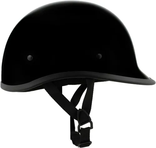 Vista 6 de Milwaukee Helmets MPH9751DOT Gloss Black Polo Style DOT Motorcycle Half Face Bikers Helmet