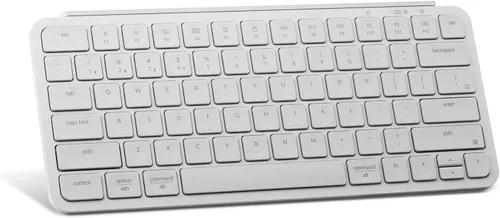 Vista 9 de Keychron B1 Pro Ultra-Slim ZMK/Launcher Teclado Inalámbrico Bluetooth 2.4 GHz/Conexión por Cable para Mac Windows Linux - Gris