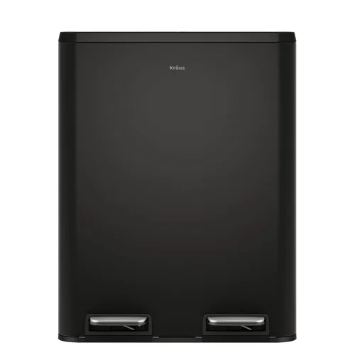 Vista 25 de Kraus GarbagePro Bote de basura rectangular de 13 galones manos libres con sensor de movimiento operado por batería en acabado negro mate con tapa