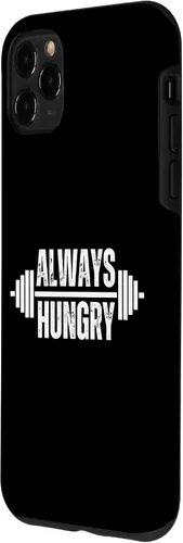 Vista 2 de iPhone 11 Pro Max Funny Body builder Always Hungry Gym Lover Workout Joke Case