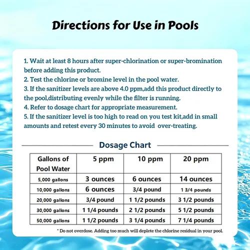 Vista 5 de Neutralizador de cloro para piscinas Tiosulfato de sodio de acción rápida, 1 libra Reduce el cloro y el bromo para piscinas y jacuzzis (1 lb)