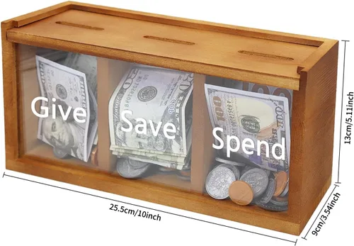 Vista 2 de Hucha para niños, hucha de ahorro de dinero para niños, caja de ahorro de dinero para niños, caja de ahorro de dinero segura para niños, enseña a