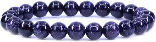 Vista 26 de Keleny Gem - Pulsera elástica de piedras semipreciosas con cuentas redondas de 8 mm, 7 pulgadas, unisex Ágata de encaje azul de grado A