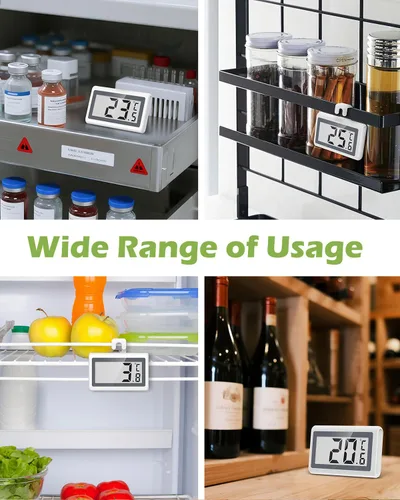Vista 7 de KeeKit Termómetro para refrigerador, termómetro digital para nevera con pantalla LCD, medidor de temperatura del congelador con interruptor de ℃/℉