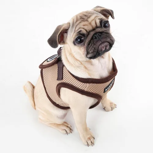 Vista 4 de Chaleco suave con arnés B de Puppia, Beige