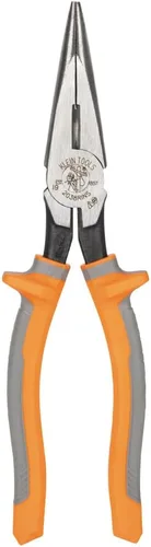 Vista 8 de Klein Tools 2038RINS Alicates fabricados en EE. UU., Alicates de corte lateral de punta larga con aislamiento para electricista, clasificación
