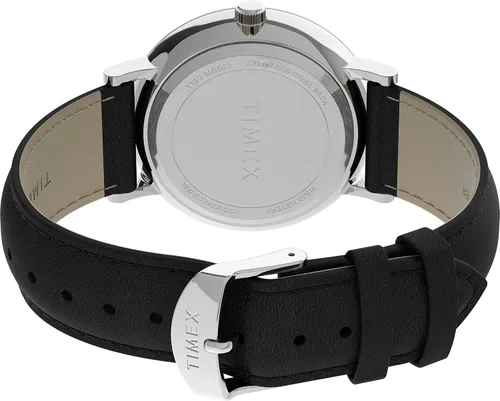 Vista 2 de Timex Reloj con correa de cuero Southview de 1614in para hombre Negrotono plateado