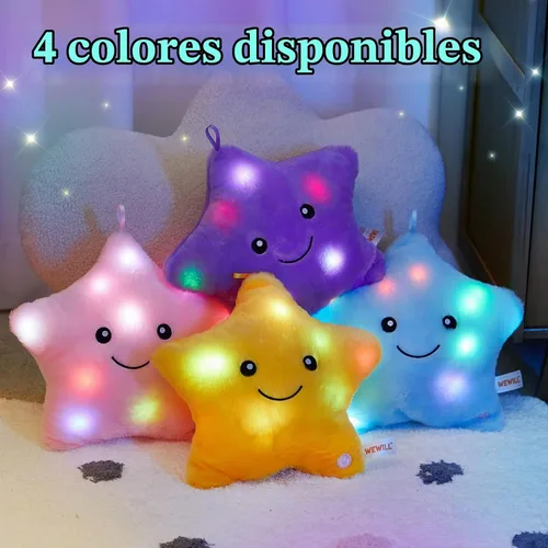 Vista 5 de WEWILL - Juguetes de peluche LED de 9 pulgadas, estrella brillante Azul