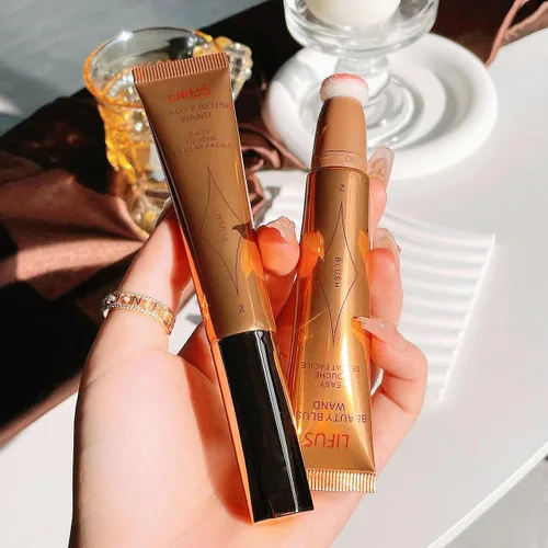 Vista 6 de Beauty Wand - Juego de maquillaje para rostro líquido, iluminador de contorno de contorno bronceador con aplicador de cojín, ligero, mezclable