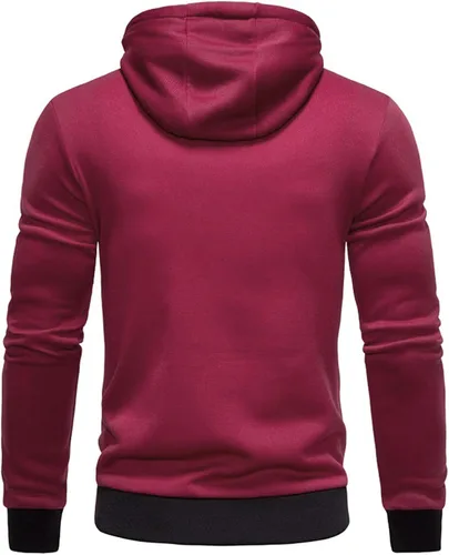 Vista 3 de EELHOE Hooded Shirts for Men Cotton Long Sleeve Casual Tops with Hood Loose Fit Print Graphic Stretch Pullover