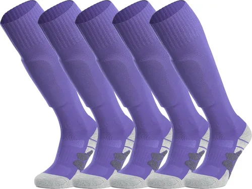 Vista 25 de APTESOL - Calcetas de fútbol hasta la rodilla (paquetes de 1/3/5) Calcetas acojinadas para niños, jóvenes, adultos, para equipos deportivos OTC