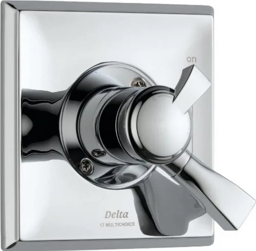 Vista 3 de Delta Faucet Dryden Serie 17 Kit de ajuste de válvula de mango de ducha de doble función, bronce champán T17051-CZ (válvula no incluida)