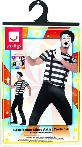 Vista 6 de Smiffys Disfraz de artista de caballero mimo para hombre