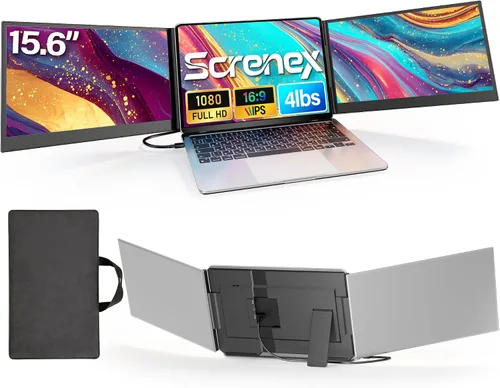 Vista 12 de Extensor de pantalla para portátil de 14,2", monitor portátil FHD Negro mate