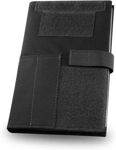 Vista 9 de KOSIBATE OCP Funda Táctica Militar para Cuaderno - 5.5"x8" Funda para Libro de Registro del Ejército (Tostado, Solo Cubierta)