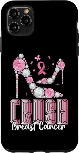 Vista 13 de iPhone 16 Crush Breast Cancer High Heels Bling Cancer Awareness Case