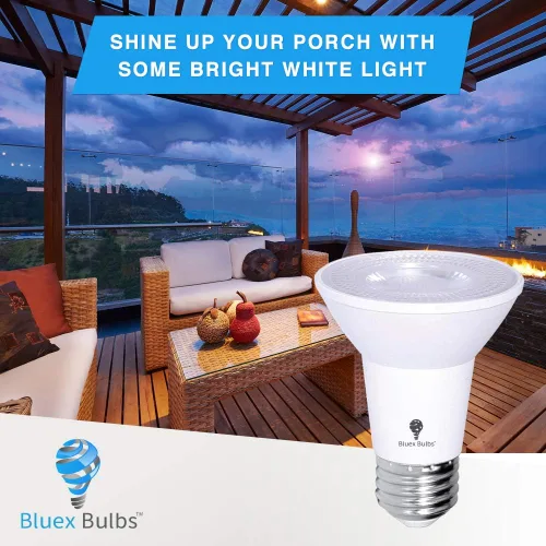 Vista 5 de Paquete de bombillas LED PAR20 para inundación de luz del anochecer al amanecer para exteriores, sensor de fotocélula, 8 W, equivalente a 65 W, 700