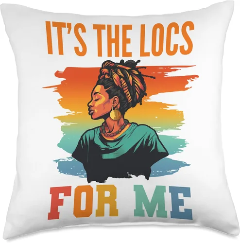 Vista 4 de Locs Afro Dreadlocks Love Natural Beauty Hair It's the Locs for Me Afro Hair - Almohada negra americana africana, 16 x 16 pulgadas, multicolor