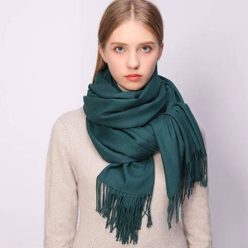 Vista 3 de RIIQIICHY - Bufanda y chal tipo pashmina para mujer, accesorio para vestido de noche, dama de honor, boda, novia, bufandas largas, grandes y cálidas